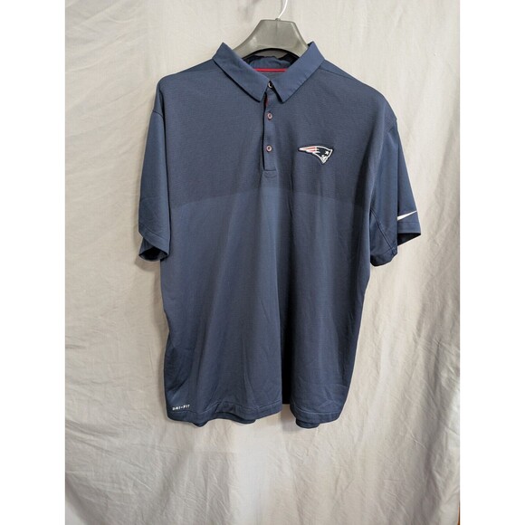 New England Patriots Nike NFL On Field Dri-Fit Polo Men's Navy Used XXL - Picture 1 of 13